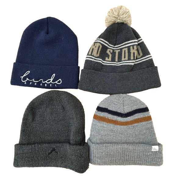 Lot of 4 Winter Beanies Mixed Brands Knit Caps Unisex Fashion Accessories - Picture 1 of 10